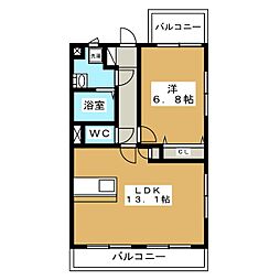 GRANSTORK西島 1LDKの間取図画像