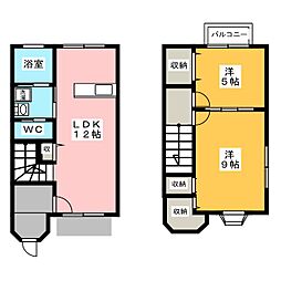CourVerte 2LDKの間取図画像