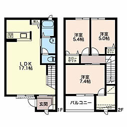 ルーナ 3SLDKの間取図画像