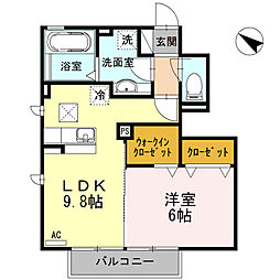 トルナーレ 1LDKの間取図画像