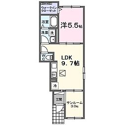 ディオネ 1LDKの間取図画像