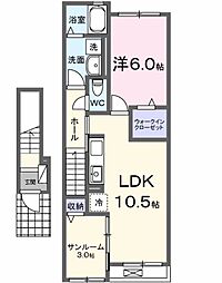 ディオネ 1LDKの間取図画像