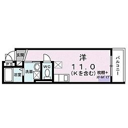 AURORA ワンルームの間取図画像