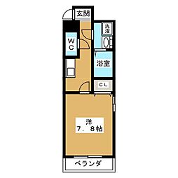 グレース・エステート 1Kの間取図画像