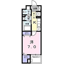 コンフォルタ 1Kの間取図画像