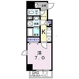 AFCレジデンス・7 1Kの間取図画像