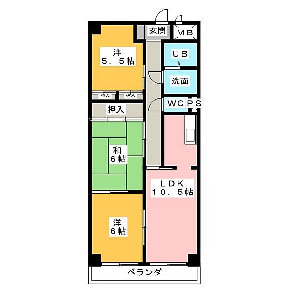 サンエース ｜静岡県浜松市中央区尾張町(賃貸マンション3LDK・1階・69.94㎡)の写真 その2