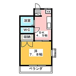 サン・ガーデン富塚 1DKの間取図画像