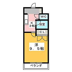 SUNRISEHILLS 1Kの間取図画像