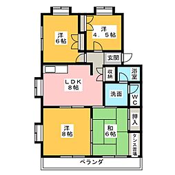 レジデンス藤 4DKの間取図画像