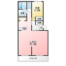 メゾン若林1 1LDKの間取図画像
