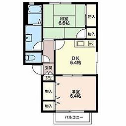 メイプルヴェルテ 2DKの間取図画像