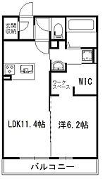 Anfang神田 1LDKの間取図画像