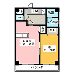 MahaloHAL 1LDKの間取図画像