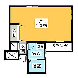 カーサ・オリエンテ ワンルームの間取図画像