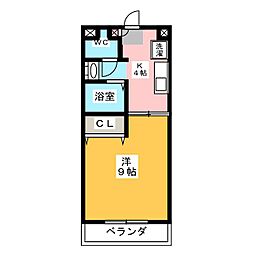 プリームム 1Kの間取図画像