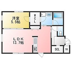SKYIII 1LDKの間取図画像