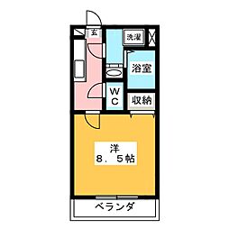 ハーヴェスト7 1Kの間取図画像