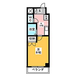 ACTRIUM・K 1Kの間取図画像