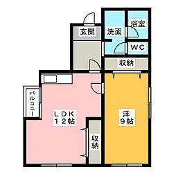 セイル常盤ビル 1LDKの間取図画像