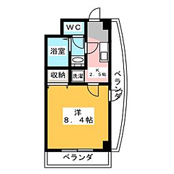 オリーブ 1Kの間取図画像