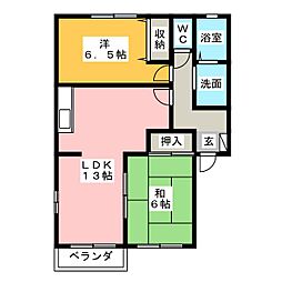 ライトタウンA 2LDKの間取図画像