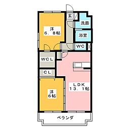 BEFREE 2LDKの間取図画像