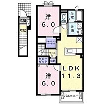 ヴィラセレナーデＡ  ｜ 静岡県浜松市浜名区尾野（賃貸アパート2LDK・2階・58.21㎡） その2