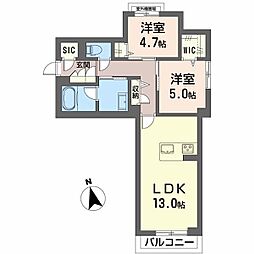 間取図画像 2LDK