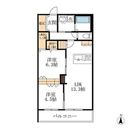 間取図画像 2LDK