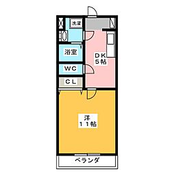 マスカット・S 1DKの間取図画像