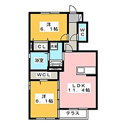ArpegeA 2LDKの間取図画像