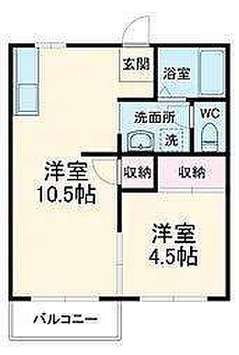 Ｋ・ＩメダリストIII ｜静岡県浜松市中央区佐藤１丁目(賃貸アパート1LDK・1階・34.26㎡)の写真 その2