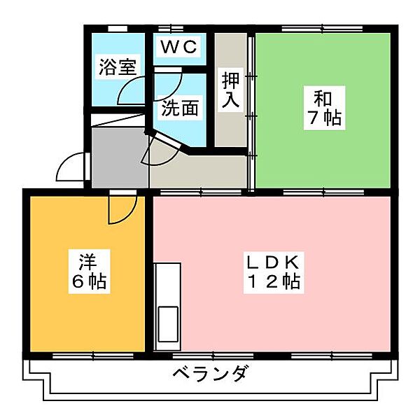 ベルハイムII ｜静岡県浜松市中央区参野町(賃貸マンション2LDK・1階・55.70㎡)の写真 その2