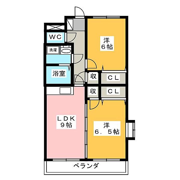 エリア．ｃｂ ｜静岡県浜松市中央区市野町(賃貸マンション2LDK・3階・51.97㎡)の写真 その2