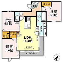 コスモ 201 ｜ 静岡県浜松市中央区子安町317-1（賃貸アパート3LDK・2階・76.28㎡） その2