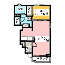 クレッシェンドII  ｜ 静岡県浜松市中央区佐藤３丁目（賃貸アパート1LDK・1階・37.13㎡） その2