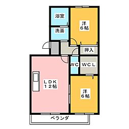 フォルトゥーナ 2LDKの間取図画像