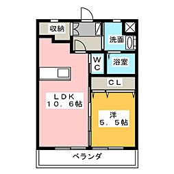 リ・パーチェ 1LDKの間取図画像
