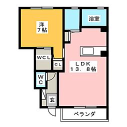 GARO 1LDKの間取図画像