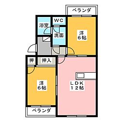 フェニックス 2LDKの間取図画像