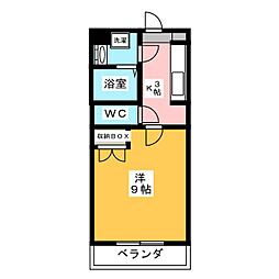 ビアンクルー 1Kの間取図画像