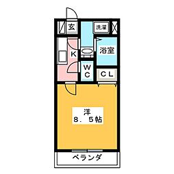 MIMOSA 1Kの間取図画像