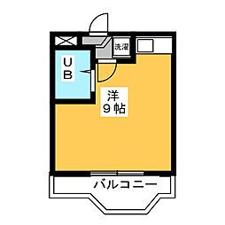 グレイス第1マンション ワンルームの間取図画像