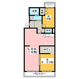 ドミールITO 2LDKの間取図画像