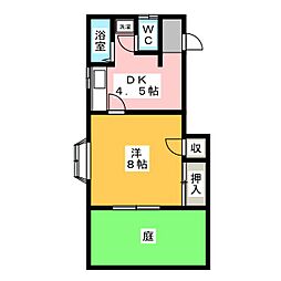 コーポみうら 1DKの間取図画像