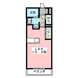 グラン・ジャルダン ワンルームの間取図画像