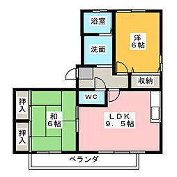 アチチュード 2LDKの間取図画像