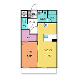 PalmTree 1LDKの間取図画像