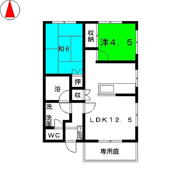 不二ハイツ ｜静岡県駿東郡清水町徳倉(賃貸マンション2LDK・1階・52.59㎡)の写真 その2